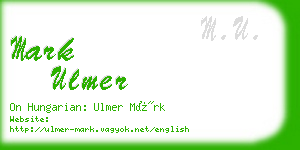 mark ulmer business card